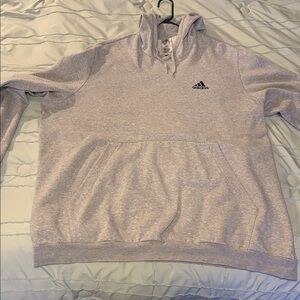Adidas Heather Gray hoodie hooded Sweatshirt 3xlt 3xl tall